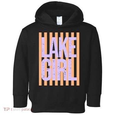 Retro Stripes Sunshine Lake Girl Toddler Hoodie