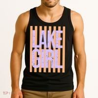 Retro Stripes Sunshine Lake Girl Tank Top thumb 3