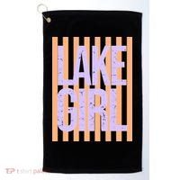 Retro Stripes Sunshine Lake Girl Golf Towel thumb 0
