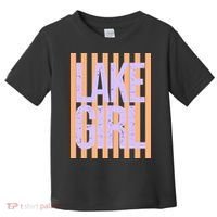 Retro Stripes Sunshine Lake Girl Toddler T-Shirt thumb 0