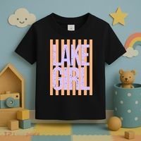 Retro Stripes Sunshine Lake Girl Toddler T-Shirt thumb 3