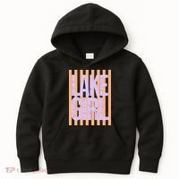 Retro Stripes Sunshine Lake Girl Kids Hoodie thumb 0