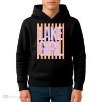 Retro Stripes Sunshine Lake Girl Kids Hoodie thumb 4