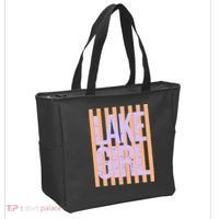 Retro Stripes Sunshine Lake Girl Tote Bag thumb 2