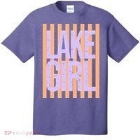 Retro Stripes Sunshine Lake Girl T-Shirt thumb 0