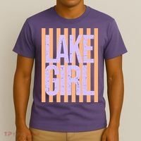 Retro Stripes Sunshine Lake Girl T-Shirt thumb 3