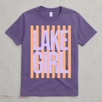 Retro Stripes Sunshine Lake Girl T-Shirt thumb 4