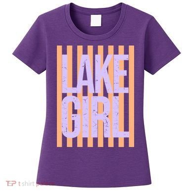 Retro Stripes Sunshine Lake Girl Women's T-Shirt