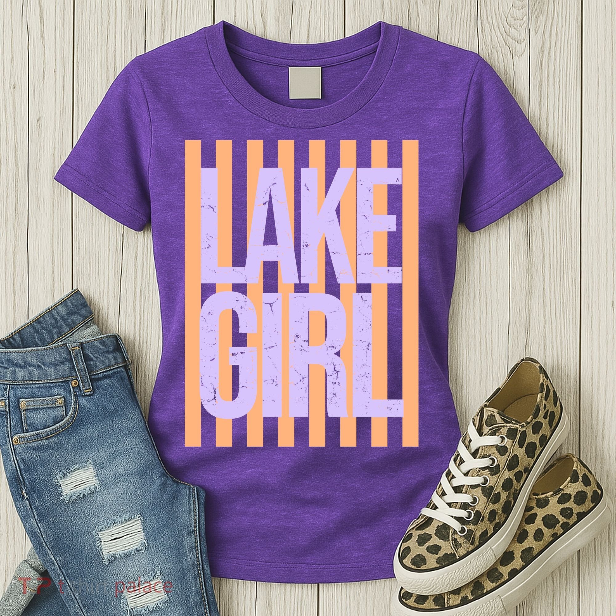 Retro Stripes Sunshine Lake Girl Women's T-Shirt