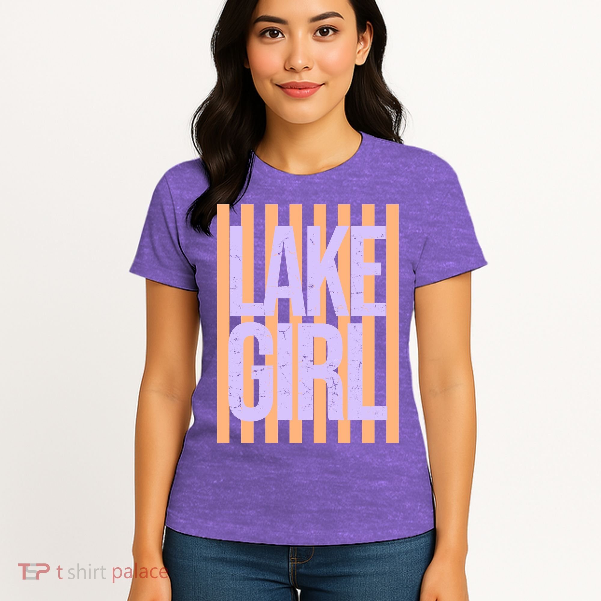 Retro Stripes Sunshine Lake Girl Women's T-Shirt