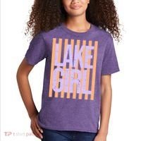 Retro Stripes Sunshine Lake Girl Kids T-Shirt thumb 2