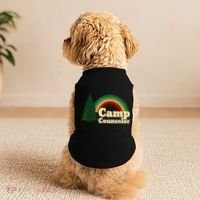 Retro Summer Staff Rainbow Camp Counselor Pine Tree Gift Doggie Tank thumb 2