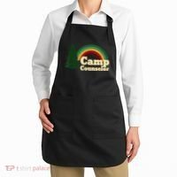 Retro Summer Staff Rainbow Camp Counselor Pine Tree Gift Apron thumb 2