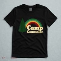 Retro Summer Staff Rainbow Camp Counselor Pine Tree Gift T-Shirt thumb 5