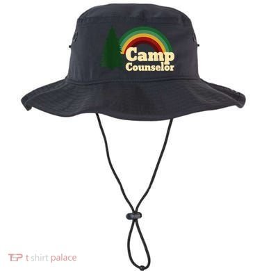 Retro Summer Staff Rainbow Camp Counselor Pine Tree Gift Bucket Hat