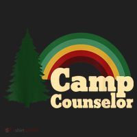 Retro Summer Staff Rainbow Camp Counselor Pine Tree Gift Tumbler thumb 3