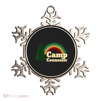 Retro Summer Staff Rainbow Camp Counselor Pine Tree Gift Ornament