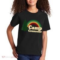 Retro Summer Staff Rainbow Camp Counselor Pine Tree Gift Kids T-Shirt thumb 2