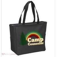 Retro Summer Staff Rainbow Camp Counselor Pine Tree Gift Tote Bag thumb 2