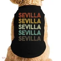 Retro Sevilla Spain 80s Style Doggie Tank thumb 0