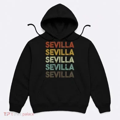 Retro Sevilla Spain 80s Style Hoodie