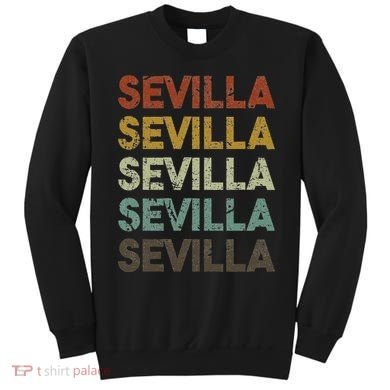 Retro Sevilla Spain 80s Style Sweatshirt