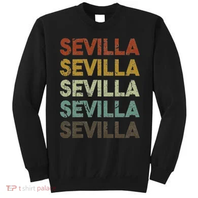 Retro Sevilla Spain 80s Style Sweatshirt