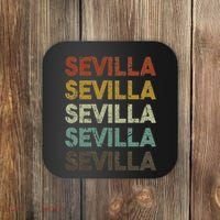 Retro Sevilla Spain 80s Style Coaster thumb 0