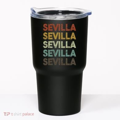 Retro Sevilla Spain 80s Style Tumbler