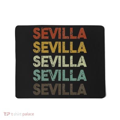 Retro Sevilla Spain 80s Style Mousepad