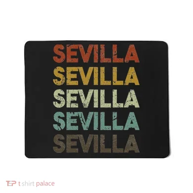 Retro Sevilla Spain 80s Style Mousepad