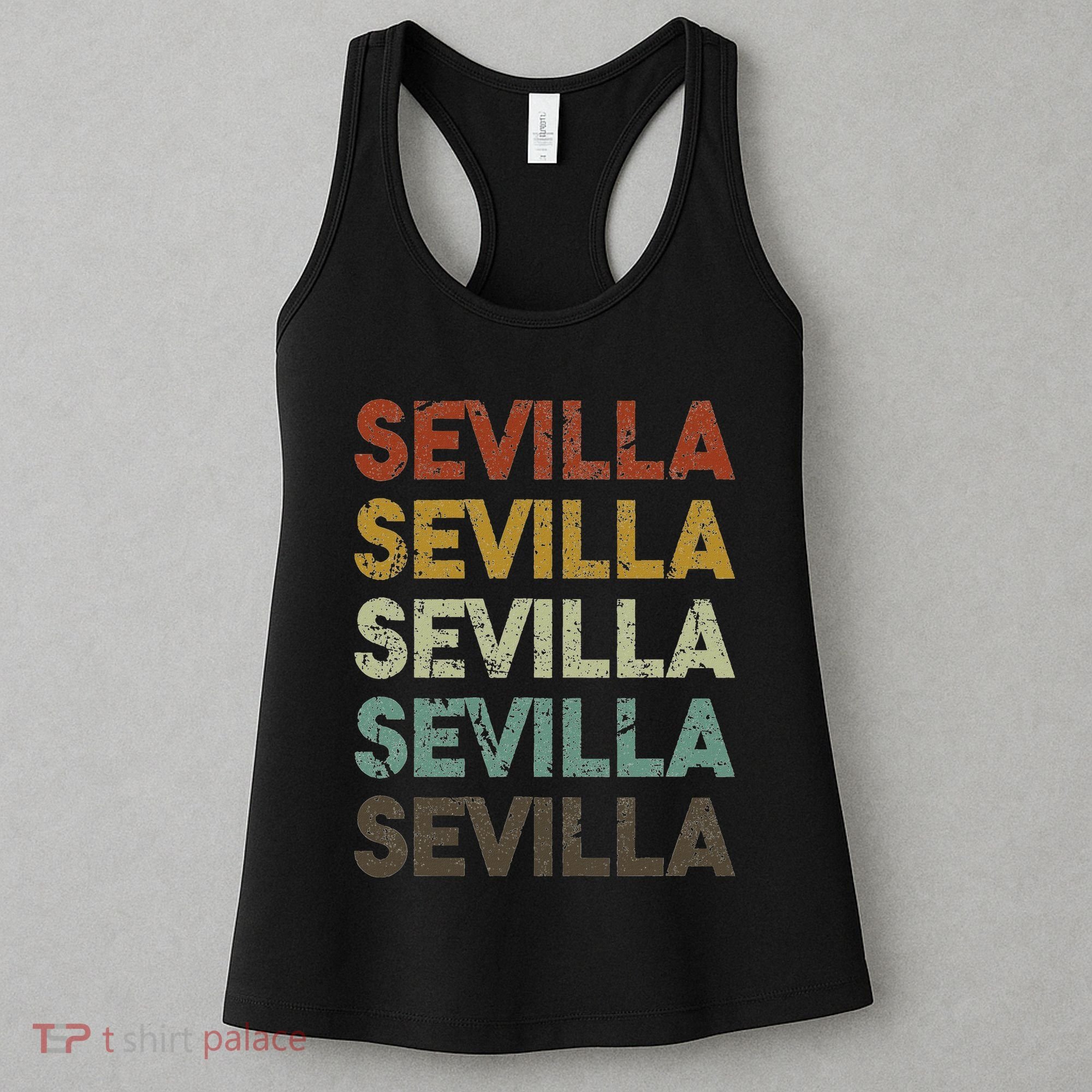 Retro Sevilla Spain 80s Style Women's Tank Top