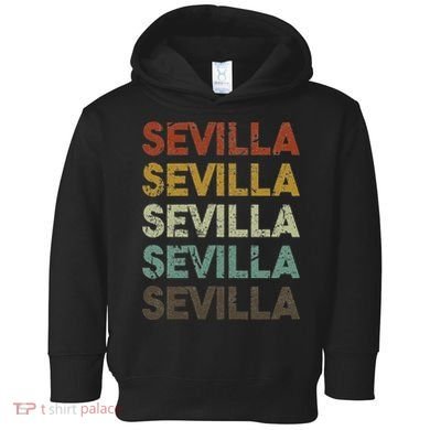 Retro Sevilla Spain 80s Style Toddler Hoodie