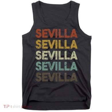 Retro Sevilla Spain 80s Style Tank Top