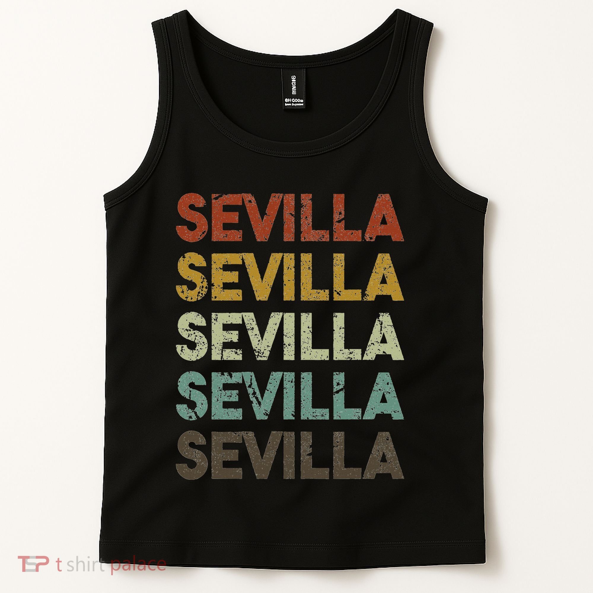 Retro Sevilla Spain 80s Style Tank Top