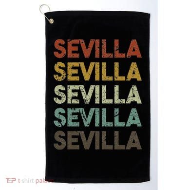 Retro Sevilla Spain 80s Style Golf Towel