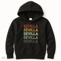 Retro Sevilla Spain 80s Style Kids Hoodie thumb 0