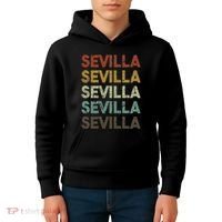 Retro Sevilla Spain 80s Style Kids Hoodie thumb 4