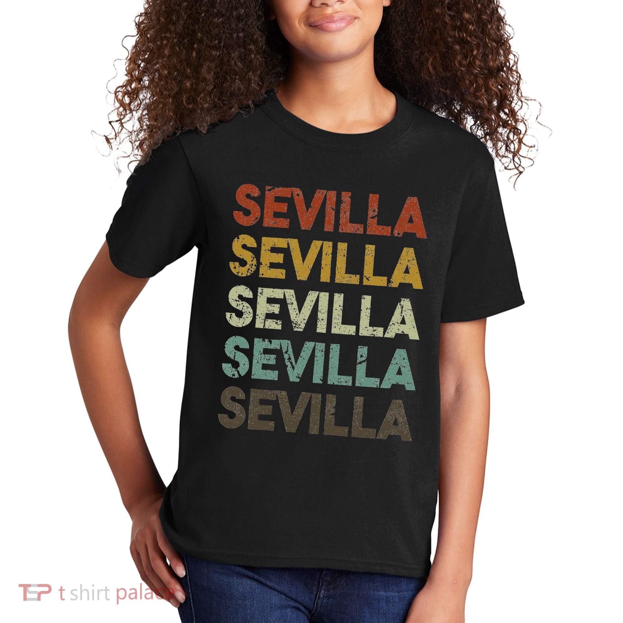Retro Sevilla Spain 80s Style Kids T-Shirt