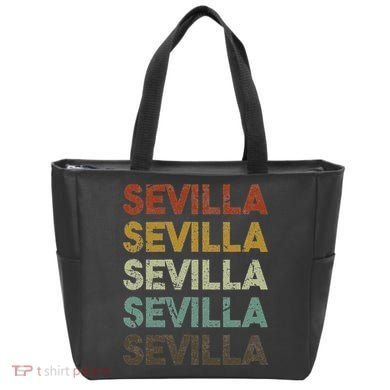 Retro Sevilla Spain 80s Style Tote Bag