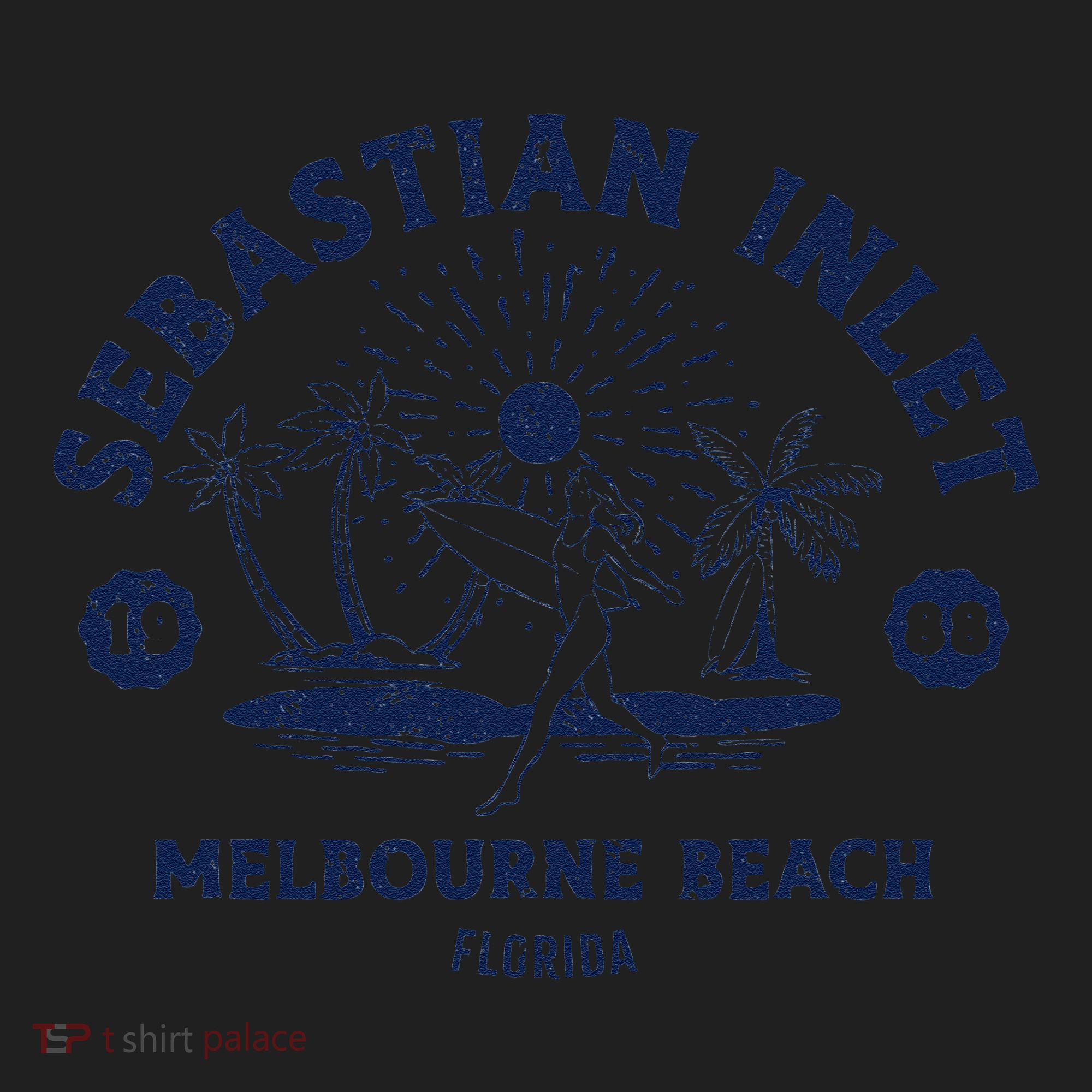 Retro Surfing Sebastian Inlet Melbourne Beach Florida Surf Golf Towel