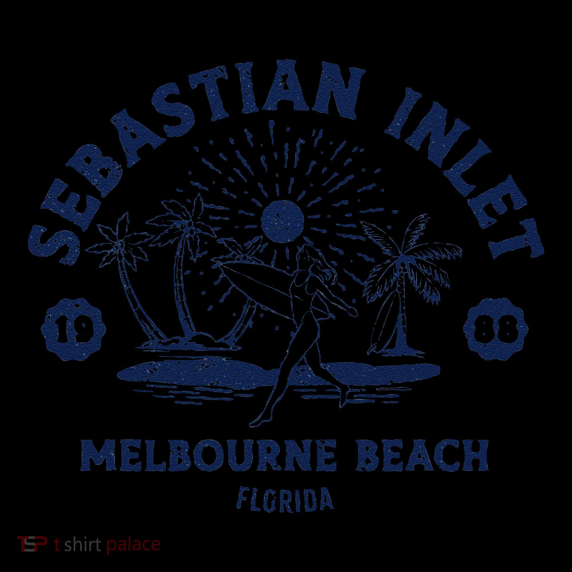 Retro Surfing Sebastian Inlet Melbourne Beach Florida Surf Women's T-Shirt