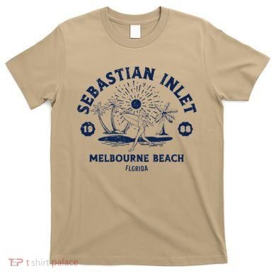 Retro Surfing Sebastian Inlet Melbourne Beach Florida Surf T-Shirt