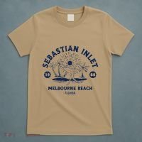 Retro Surfing Sebastian Inlet Melbourne Beach Florida Surf T-Shirt thumb 5