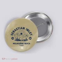 Retro Surfing Sebastian Inlet Melbourne Beach Florida Surf Button thumb 0