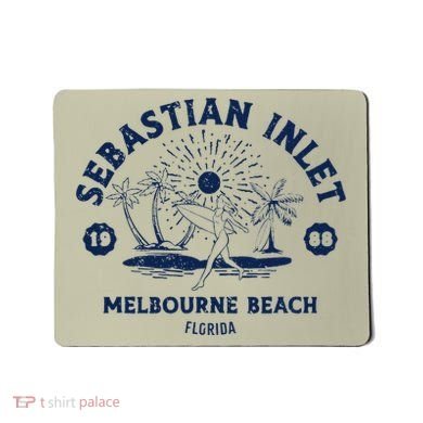 Retro Surfing Sebastian Inlet Melbourne Beach Florida Surf Mousepad