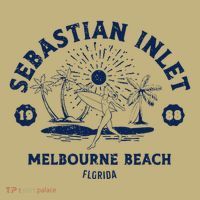 Retro Surfing Sebastian Inlet Melbourne Beach Florida Surf Mousepad thumb 1