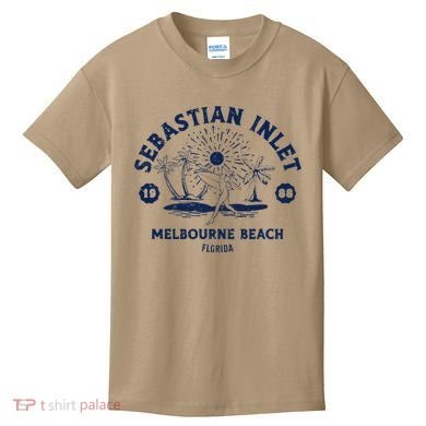 Retro Surfing Sebastian Inlet Melbourne Beach Florida Surf Kids T-Shirt
