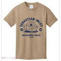 Retro Surfing Sebastian Inlet Melbourne Beach Florida Surf Kids T-Shirt thumb 0
