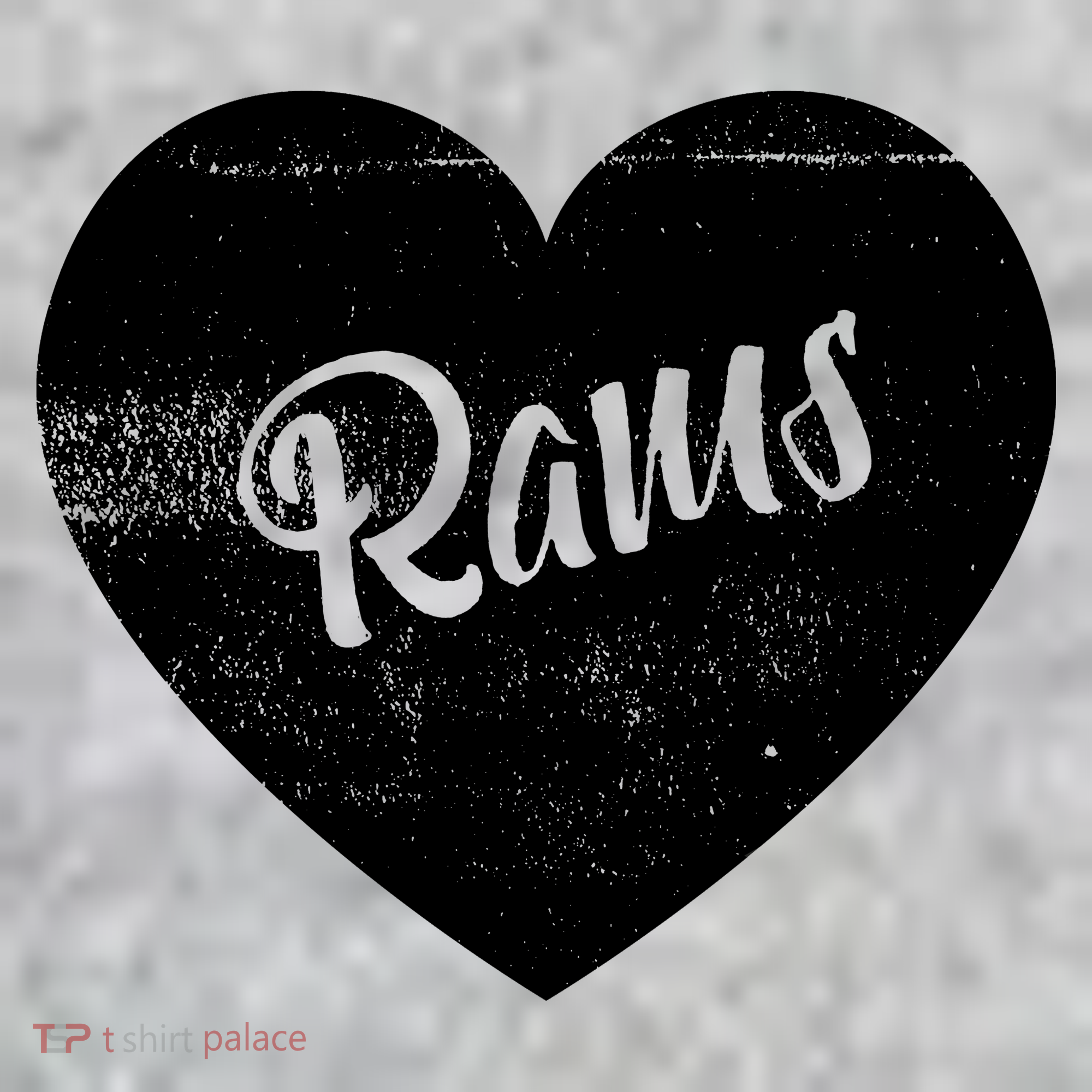 Rams School Sports Fan Team Spirit Cute Heart Pajama Set